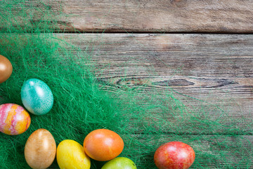 Easter background, Easter eggs.
