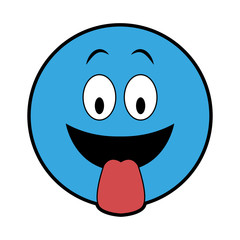 Emoji with tongue out vector illustration graphic design