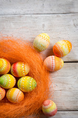 Easter background, Easter eggs.