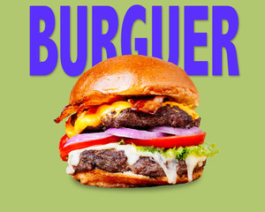 hamburger applied to notice design or promotional sign