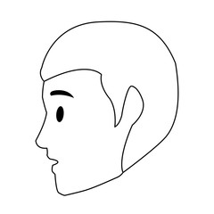 Man head cartoon vector illustration graphic design