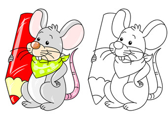 Mouse cartoon vector - obrazy, fototapety, plakaty