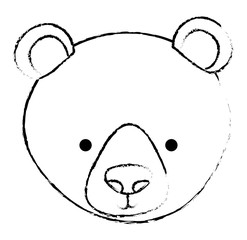 cute bear teddy character vector illustration design