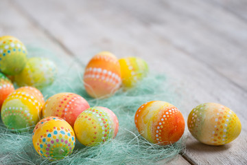 Easter background, Easter eggs.