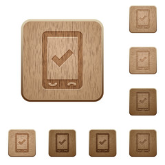 Mobile ok wooden buttons
