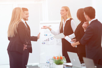 Fototapeta premium Business people at presentation in office