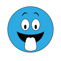 Emoji with tongue out vector illustration graphic design