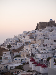 Fototapeta premium chora of Astypalaia island at sunrise