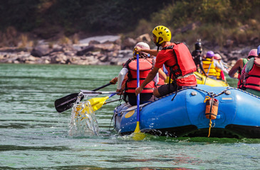 rafting on the Ganges river in Rishikesh India