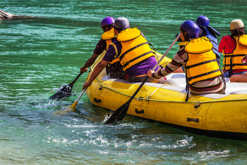 rafting on the Ganges river in Rishikesh India
