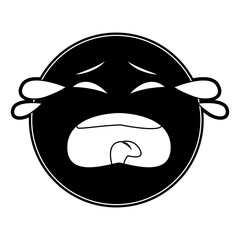 Emoji crying cartoon vector illustration graphic design