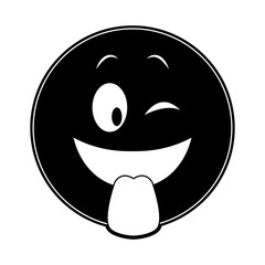 Emoji with tongue out vector illustration graphic design