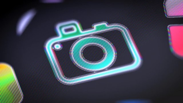 The camera icon on the Screen. 4K Resolution. Encoder Prores 4444. Great Quality. Looping.