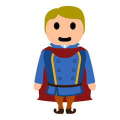 Isolated prince cartoon character