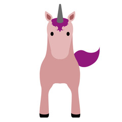 Isolated cute unicorn