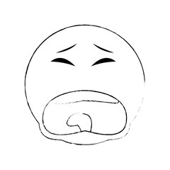 Emoji crying cartoon vector illustration graphic design