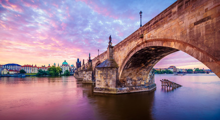 Fototapeta na wymiar The Charles Bridge of Prague