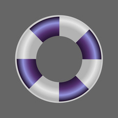 Obraz premium Top view swimming circle for ocean, sea, pool