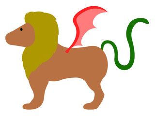 Isolated manticore icon