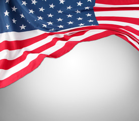 America flag on grey