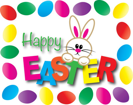 happy easter cute bunny header banner