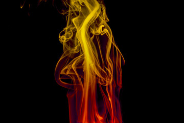 Obraz premium Colored smoke on black background