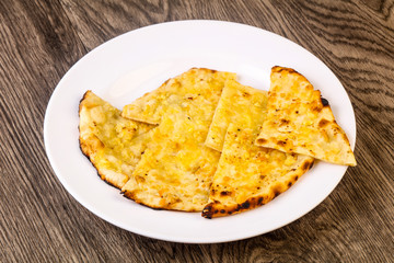 Naan with cheese and garlic