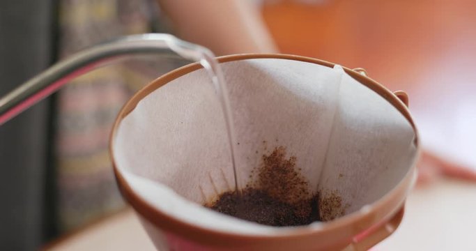 Making drip coffee at home