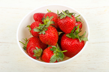 Strawberry in the bowl