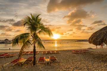   Beach sunset Curacao Views