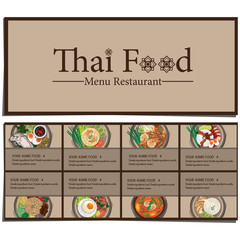 menu thai food design template graphic