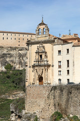 Obraz premium Historic Buildings Cuenca Spain. Cuenca is a beautiful historic city is Spain with amazing architecture.
