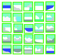 25 winter landscape icons