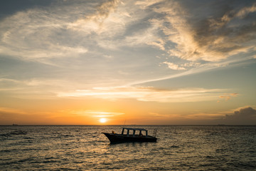 Fototapeta na wymiar Beach sunset Curacao Views