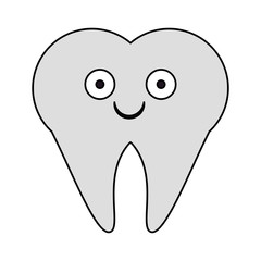 Tooth dental symbol cartoon smiling vector illustration graphic design