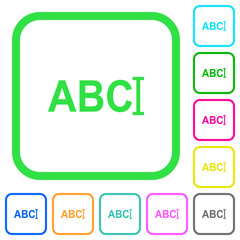 Typing text with cursor vivid colored flat icons