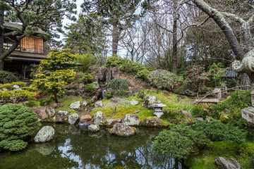 Fototapeta na wymiar Japanese Tea Garden in the Golden Gate Park, San Francisco.