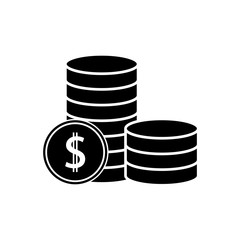 Coin of icons black