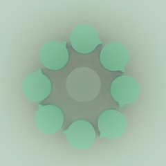 3d rendering of process infographic blocks