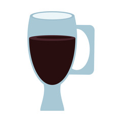 Cola soda drink in glass cup icon vector illustration graphic design