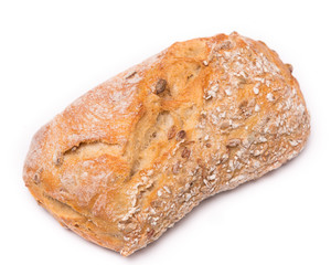 bread roll, bread on a white background, isolated