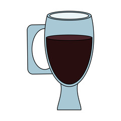 coffee in glass cup beverage icon image vector illustration design 