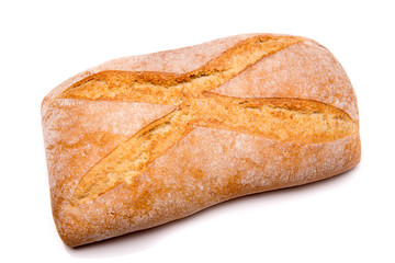 bread roll, bread on a white background, isolated