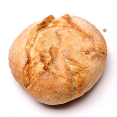 bread roll, bread on a white background, isolated