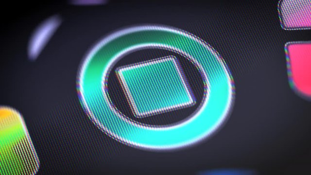 The stop icon on the Screen. 4K Resolution. Encoder Prores 4444. Great Quality. Looping.