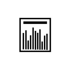 Statistics graph icon line outline style isolated on white background, the illustration is flat, vector, pixel perfect for web and print. Linear stokes and fills.