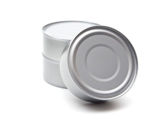 A Silver Tin Containing Food - Tuna, Salmon, or Animal Food