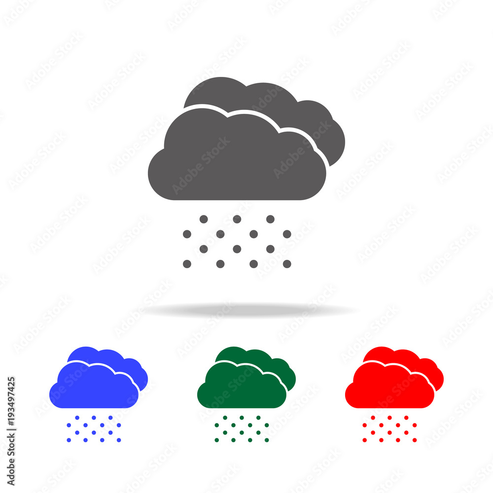 Poster cloud rain icon. elements in multi colored icons for mobile concept and web apps. icons for website 