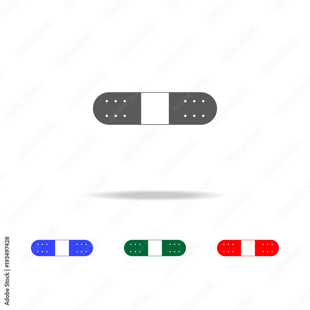 Poster band aid icon. elements in multi colored icons for mobile concept and web apps. icons for website de