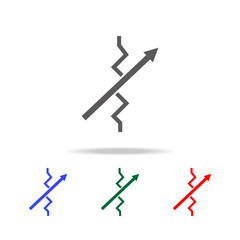 Electronic circuit symbol icon. Elements in multi colored icons for mobile concept and web apps. Icons for website design and development, app development